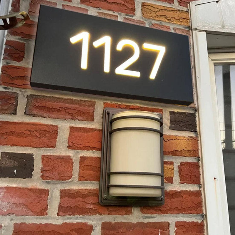 Custom Personalized Address Number Place,LED Number Lights Custom MetaNumber,House Decoration,Modern House Number,Black Mailbox MetaNumber - VINTAGE SIGN