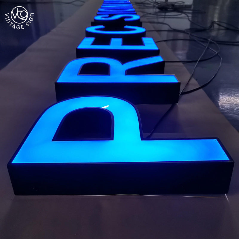 Custom LED metal backlight digital letter signs - VINTAGE SIGN