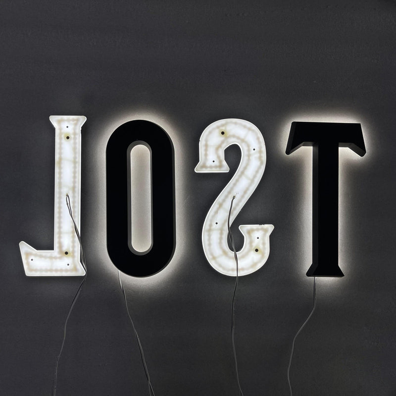 Custom LED metal backlight digital letter signs - VINTAGE SIGN