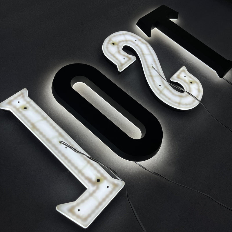 Custom LED metal backlight digital letter signs - VINTAGE SIGN