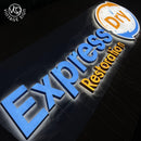 Custom backlit lettering signage Led backlit 3d storefront company logo - VINTAGE SIGN