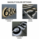 Custom LED Backlit House Number - VINTAGE SIGN