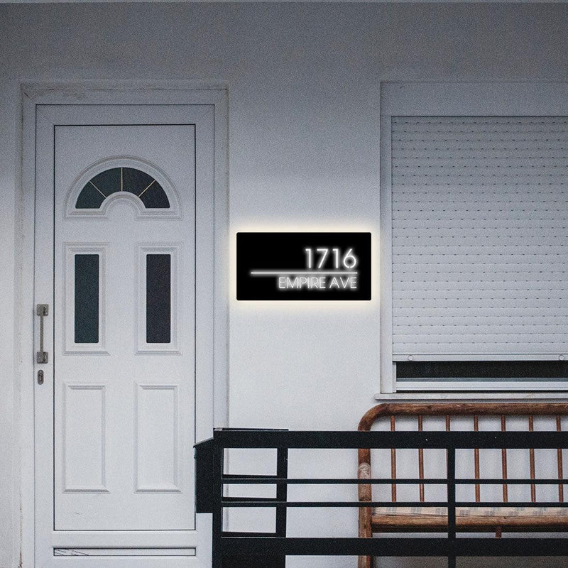 Custom Led House Number Light Box,LED Number Plaque,PersonalizedAddress Plaque,LED Light Boxllluminated House Sign,Address NumberSign,Door Sign - VINTAGE SIGN