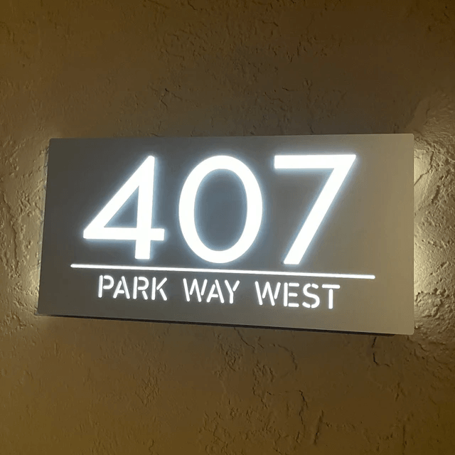 Custom Led House Number Light Box,LED Number Plaque,PersonalizedAddress Plaque,LED Light Boxllluminated House Sign,Address NumberSign,Door Sign - VINTAGE SIGN