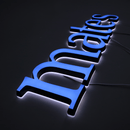 Custom LED metal backlight digital letter signs - VINTAGE SIGN