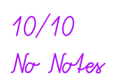 Custom Neon: 10/10 No Notes - VINTAGE SIGN