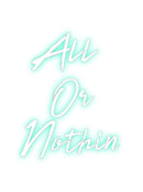 Custom Neon: All Or Nothin - VINTAGE SIGN
