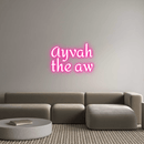 Custom Neon: Ayvah the aw - VINTAGE SIGN