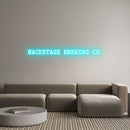 Custom Neon: BACKSTAGE BRE... - VINTAGE SIGN