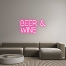 Custom Neon: BEER & WINE - VINTAGE SIGN