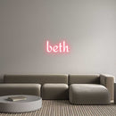Custom Neon: beth - VINTAGE SIGN