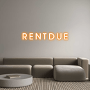 Custom Neon: R E N T D U E - VINTAGE SIGN