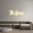 Custom Neon: The Green's - VINTAGE SIGN