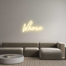 Custom Neon: Whore - VINTAGE SIGN