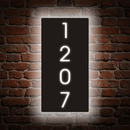 Custom Vertical House Number Sign,Rectangular House Number Sign,LED Modern Metal Address Plaque Sign ,Outdoor Address Logo,Hotel House Sign - VINTAGE SIGN