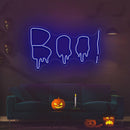 Distorted Boo Neon Sign, Custom Halloween Party Decorations, Halloween Gift - VINTAGE SIGN