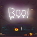 Distorted Boo Neon Sign, Custom Halloween Party Decorations, Halloween Gift - VINTAGE SIGN