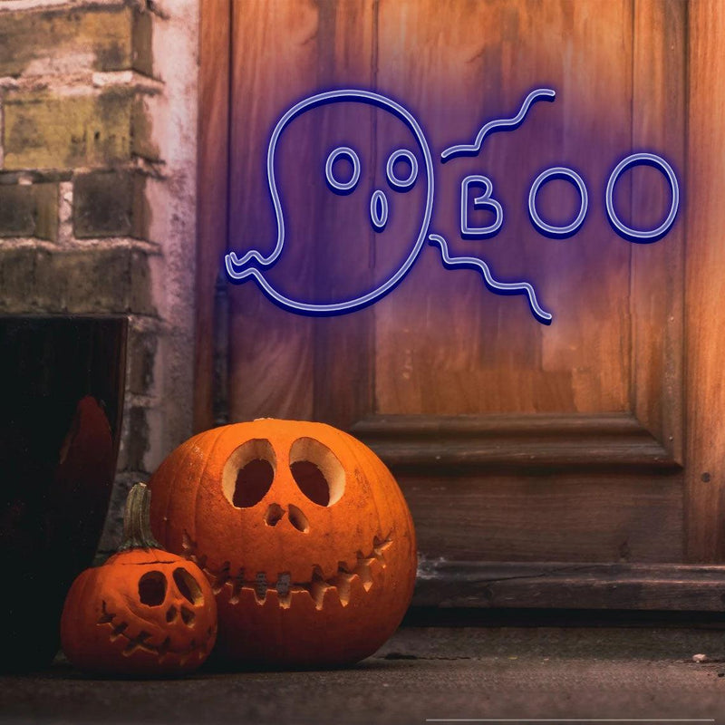 Custom Halloween Neon Sign, Ghost Boo Neon Sign, Neon Sign Custom, Custom neon Sign, Neon Sign Bedroom, Halloween Decor Indoor - VINTAGE SIGN