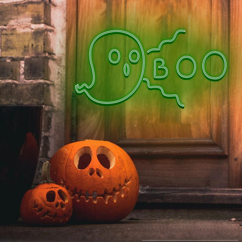 Custom Halloween Neon Sign, Ghost Boo Neon Sign, Neon Sign Custom, Custom neon Sign, Neon Sign Bedroom, Halloween Decor Indoor - VINTAGE SIGN