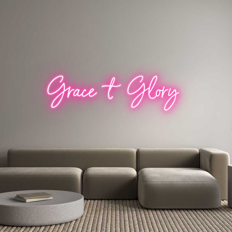 Custom Neon: Grace  t Glory