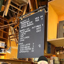 Magnetic Wall Mounted Chalkboard Menu Board – Custom Logo Option | Durable Metal Frame Hanging Cafe Price List Sign for Restaurant & Bistro Decor (Large & Regular Sizes, Black/White)