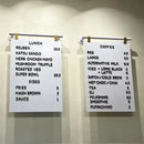 Magnetic Wall Mounted Chalkboard Menu Board – Custom Logo Option | Durable Metal Frame Hanging Cafe Price List Sign for Restaurant & Bistro Decor (Large & Regular Sizes, Black/White)