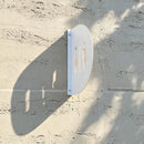 Minimalist Black Restroom Directional Sign | Curved 3D Metal Bathroom Plaque