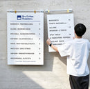 Modifiable wall & ceiling hanging menu board for bistro, restaurant, cafe & party. Custom handwritten price list display. Easy to mount and update.