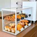 Commercial Acrylic Pastry Display Case | Metal Framed Countertop Bakery Cabinet for Coffee Shop