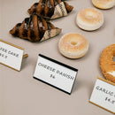 Mini Acrylic Price Tag Holders for Bakery Display with Blank Cards