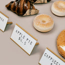 Mini Acrylic Price Tag Holders for Bakery Display with Blank Cards