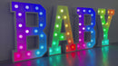 Custom Large LED Metal Marquee Letters,Battery Powered Marquee Numbers
