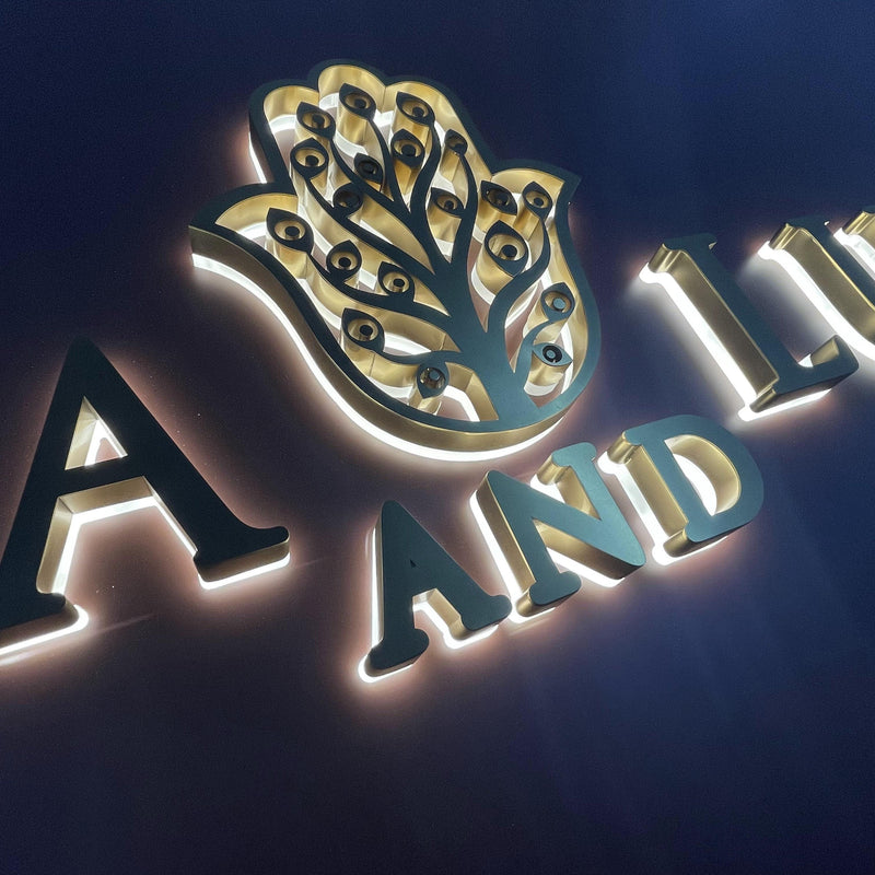 Custom LED metal backlight digital letter signs - VINTAGE SIGN