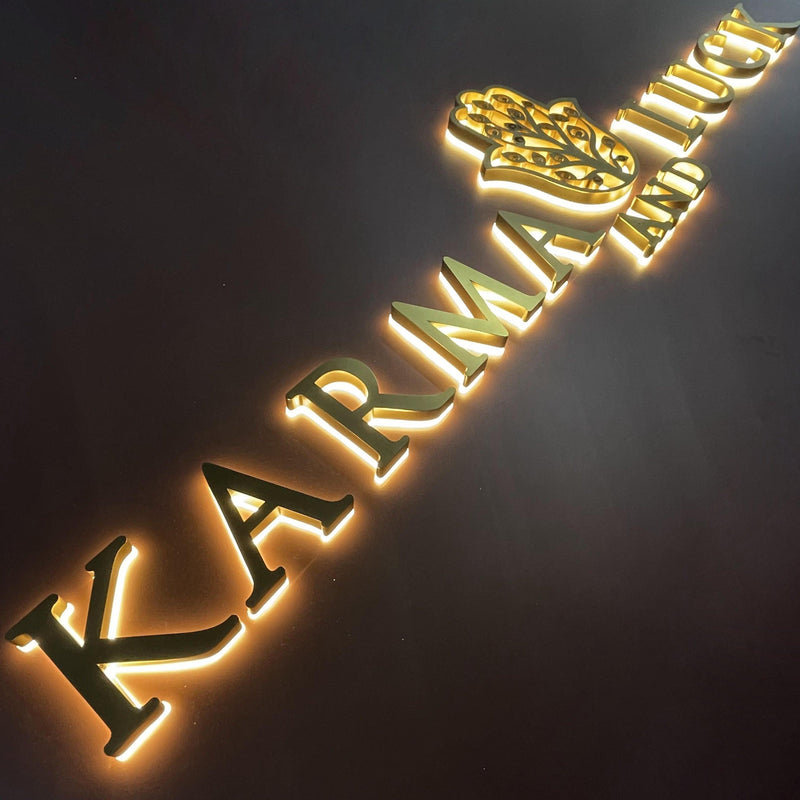 Custom LED metal backlight digital letter signs - VINTAGE SIGN