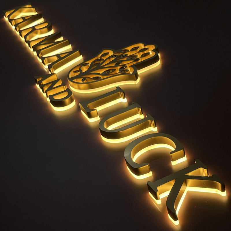 Custom LED metal backlight digital letter signs - VINTAGE SIGN