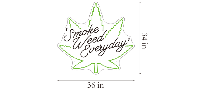 Smoke Weed Everyday Custom Neon Sign - VINTAGE SIGN