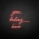 'you belong here' neon sign - VINTAGE SIGN