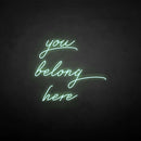 'you belong here' neon sign - VINTAGE SIGN