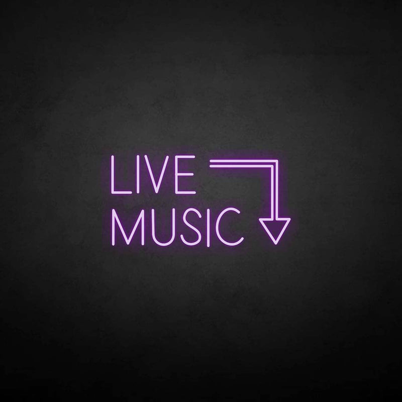 'Live music' neon sign - VINTAGE SIGN