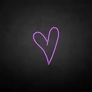 'Flat heart' neon sign - VINTAGE SIGN
