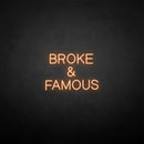 'broke & famous' neon sign - VINTAGE SIGN