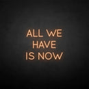 'All we have is now' neon sign - VINTAGE SIGN