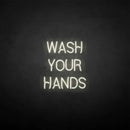 'WASH YOUR HANDS' neon sign - VINTAGE SIGN