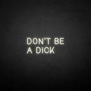 'Don't be a dick' neon sign - VINTAGE SIGN