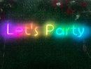 "Let's party" Full Colour Music Neon Sign - VINTAGE SIGN