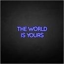 'THE WORLD IS YOURS' neon sign - VINTAGE SIGN