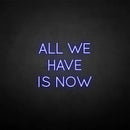 'All we have is now' neon sign - VINTAGE SIGN