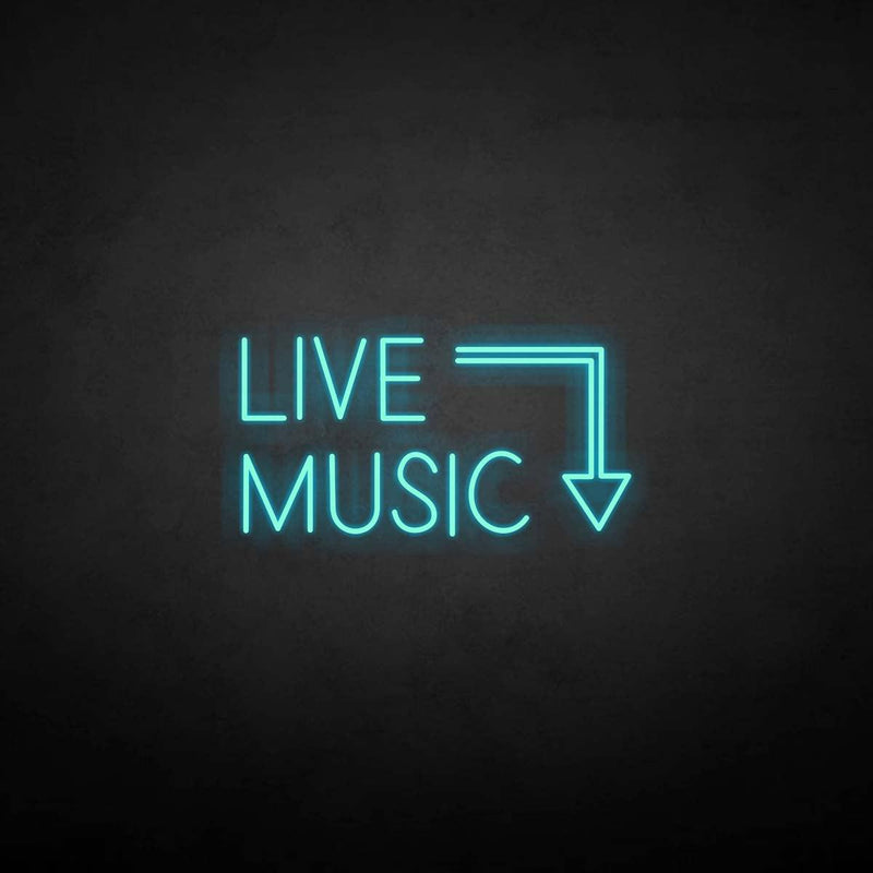 'Live music' neon sign - VINTAGE SIGN