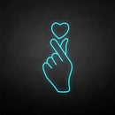 'finger heart' neon sign - VINTAGE SIGN