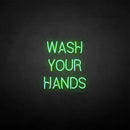 'WASH YOUR HANDS' neon sign - VINTAGE SIGN